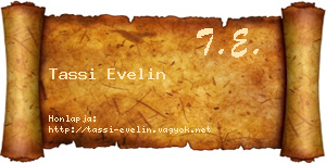 Tassi Evelin névjegykártya